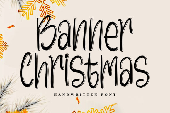 Banner Christmas: A Fresh Handwritten Font for Holiday Crafting