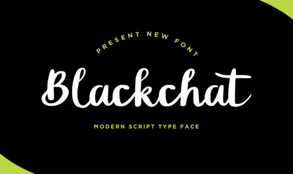 Blackchat: A Handwritten Font with Bold Character