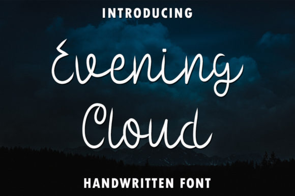 Discover Evening Cloud: A Handwritten Font for Creative Expression