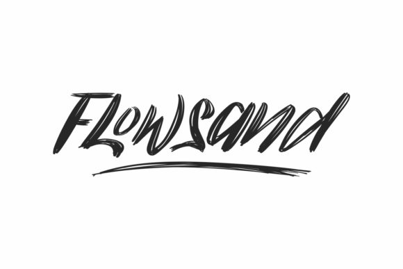 Flowsand: A Versatile Brush Script Font for Modern Projects