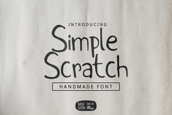 Making Strategic Use of Simple Scratch Font