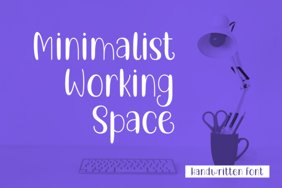 Minimalist Working Space: The Balanced Handwritten Font