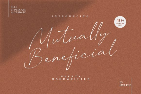 Mutually Beneficial: A Distinctively Fluid Handwritten Font
